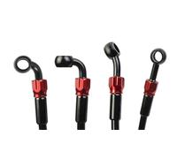 CNC Motorcycle Brake Hose 10mm AN3 Hydraulic Clutch Master Cylinder DOT Reinforced ATV Dirt Pit Racing Bike Motorbike Brake Levers Brake Grips(1500mm)