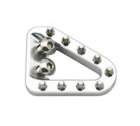 CNC Motorcycle Rear Brake Pedal Step Plate Tip For XC XCF XCW SX SXF EXC EXCF TPi For Six Days 125-500 2016-2022 Motorcycle Front Foot Pegs(Silver)