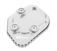 CNC Motorcycle Stand Aluminum Non-slip Motorcycle Side Stand Pad Kickstand Foot Pad For B&M&W C400X C400GT K51 C400 X 2019 2020-2025(LOGO C400GT Silver)