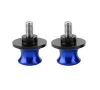 CNC Motorcycle Swing Arm Spool Sliders Stand Swingarm Bobbins Hard Anodized Durable Aluminum Alloy Rear Stand Accessories for Motorcycle Maintenance Black Silver Orange Gold Red (Blue)