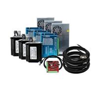 CNC Nema 34 Closed Loop Servo Stepper Motor With Encoder Driver Power Supply MACH3 Interface Board 1 3 4 Set Compatible With Engraver(3 Sets Kit,4.5N)