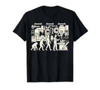 CNC Operator Evolution Funny Human Progress Graphic Job Work T-Shirt