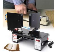 CNC Pneumatic Stapler, Dual Head Rapid Binding Machine, 35 Sheets Capacity, with Counter & Nail Slot, for Printing Houses, Offices