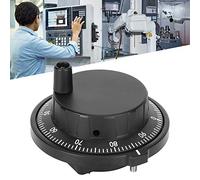 CNC Pulse Encoder Handwheel, 5V 80MM 100PPR Lathe Handwheel Electronic Milling Machine Manual Pulse Generator Hand Wheel, with 0-100 Scale, for CNC MPG