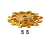 CNC Rear Derailleur Pulley Wheel for Road Bikes with Ceramic Bearings 12/14T Lightweight Aluminum Alloy Compatible with 8 11 Speed (14T Black)