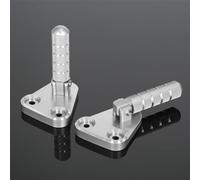 CNC Rear Folding Step Passenger Footrest Pedal Pegs Compatible with Super Cub 125 JA48 JA58 2018-2024 (Silver)