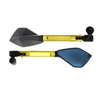 CNC Rearview Mirror Hd Blue Glass Anti-Glare Universal 8mm 10mm Screw Motorcycle Accessories(Gold)