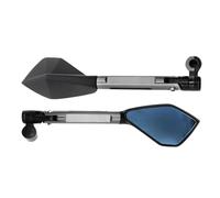 CNC Rearview Mirror Hd Blue Glass Anti-Glare Universal 8mm 10mm Screw Motorcycle Accessories(Gray)