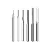 CNC Router Bit, 10 pcs 3.175mm Shank 2 Flute End Mill Bits Tungsten Steel Wood MDF Plastic Multiple Sizes(10pcs 2.0x6mm)