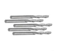 CNC Router Bits, 5-Pack Carbide End Mills, 1/8" Shank, 2 Flute Design, 15mm Cutting Length for Wood, Acrylic, PVC, MDF, Aluminium Board Milling and Engraving