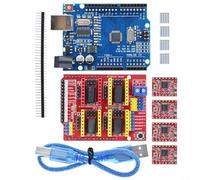 CNC Shield for v3 Expansion Board for Arduino with DRV8825 Stepper Motor Driver Heatsink for 3D Printer Engraver Kit(R3-V3-4988)