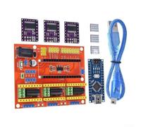 CNC Shield for v3 Expansion Board for Arduino with DRV8825 Stepper Motor Driver Heatsink for 3D Printer Engraver Kit(NANO-V4-8825)