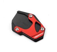 Cnc Side Support Pad CNC Motorcycle Kickstand Side Stand Extension Plate For Aprilia RS660 RS 660 2021 2022 2023 2024 Enlarger Pad Kickstand Extender Plate(Red)