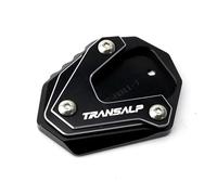 Cnc Side Support Pad Motorcycle Side Stand Foot Pad For HO&NDA TRANSALP XL600V XL650V XL700V XLV 600 650 700 Extender Kickstand Enlarge Kick Support Plate Kickstand Extender Plate(Black)