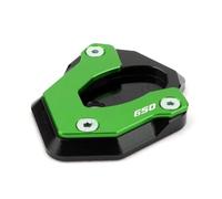 Cnc Side Support Pad Motorcycle Side Stand Plate Foot Pad For Kawasaki For NINJA650 For NINJA 650 2017-2023 Extension Kickstand Pad Side Stand Enlarger Kickstand Extender Plate(Green)