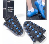 CNC SPD-SL Cleat Covers, Road Bike & Cycling Shoe Non-Slip Rubber Protector Compatible with Shimano SM-SH10/SM-SH11/SM-SH12/SM-SH45, Blue