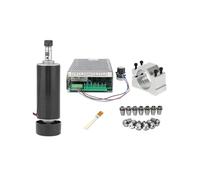 CNC Spindle, 0.5kw Air Cooled Spindle Motor ER11 Chuck CNC 500W DC + 52mm Clamps + Power Supply Speed Governor for Engraving Machine(500w Spindle)