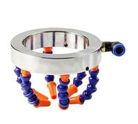 CNC Spindle Cooling Ring With 10mm Quick Plug Interface | 62-165mm Adjustable Coolant Nozzle Ring For CNC Router Machining Metal Stone Wood(105mm)