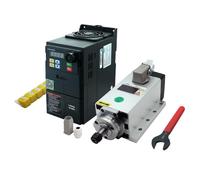 CNC Spindle Kit,1.5KW 220V 400Hz 24000rpm HTNC Square air Cooled Spindle 1.5KW 220V HS320 Frequency Changer 1 pcs ER11A Wrench 7 pcs ER11 Collet (1-7mm)(1.5kw 220v)