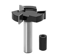 CNC Spoilboard Surfacing Router Bit - 1/4 inch Shank 1 inch Cutting Diameter Slab Flattening Planing Replaceable blade, Carbide Insert T-slotting Wood Milling Grooving Planer Woodworking Cutter Tool