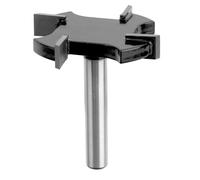 CNC Spoilboard Surfacing Router Bit, 1/4 Shank Flattening Router Bit 4 Wings Carbide 1-1/2 Inch Cutting Diameter Woodworking Tool for Wood Surface Planing