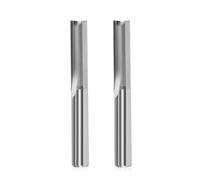 CNC Straight Router Bits 6mm Shank, 2 Flutes Straight End Mill CNC Milling Cutter, Tungsten Steel CNC Bits 22mm CEL/50mm OAL for MDF PVC Acrylic Woodworking(6x22mm, 2PCS)