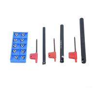 CNC Turning Tool Holder Set SNR0008K11/SNR0010K11/SNR0012M11 with 10pcs 11IR A60 Carbide Inserts for Lathe Internal Threading