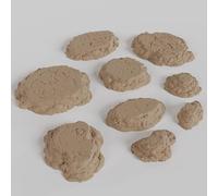 CNC Universe 10MM Scale Modular Hills Tabletop Gaming Terrain Set 9PCS 3D Prints for Use with Gaming Miniatures, Tabletop Wargames, RPGs & Dioramas