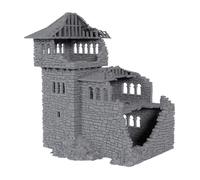CNC Universe Ruined Kings Quarters Tabletop Gaming Terrain 3D Print for Use with Gaming Miniatures, Tabletop Wargames, RPGs & Dioramas (20MM Scale (L 139MM X W 170MM X H 191MM))