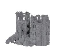 CNC Universe Ruined Queens Quarters Tabletop Gaming Terrain Set 3D Print for Use with Gaming Miniatures, Tabletop Wargames, RPGs & Dioramas (10MM Scale (L 99MM X W 74MM X H 74MM))
