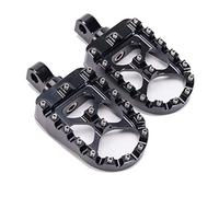 CNC Wide Foot Pegs 360° Roating MX Chopper Bobber Style for Harley Dyna Sportster Fatboy Iron 883,Black