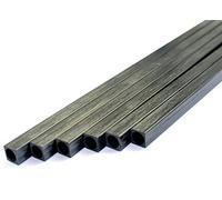 cncarbonfiber 6 pcs 6mm Square Carbon Fiber Tubes 6x6x5x420mm Inner Round(Diameter 5mm),Pultruded Carbon Fiber Rods