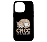 CNCC Cat Nap Care Club Cozy Cat With Coffee Case for iPhone 14 Pro Max