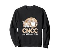 CNCC Cat Nap Care Club Cozy Cat With Coffee Sweatshirt