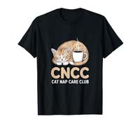 CNCC Cat Nap Care Club Cozy Cat with Coffee T-Shirt