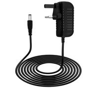 Cncedi 12V 2A Power Supply UK, 2M/6.6FT Cord, 100-240V AC to DC 12V 24W Adapter Universal Driver Transformer for LED Strip Lights/Router/DVR/NVR/IP/CCTV Camera