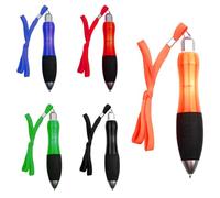 Cncedi 5 Pack Big Fat Heavy Weighted Pens Set, Large Wide Body Grip Ergonomic Ballpoint Pens with Hanging Rope, Multicoloured Ballpoint Fat Pen for Parkinson's Arthritis Essential Hand Tremors