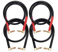 CNCESS CESS-138-18i Banana Plug Cable Right Angle to Right Angle, 8 Gauge Soft Silicone Tinned Copper Wire, High-Current Jumper/Connector for Speaker Panels and Amplifiers (90 to 90, 18-Inch)