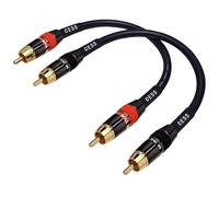 CNCESS CESS-163-1f Low Noise 12 Gauge Premium RCA Audio Line Patch Cable (1 Foot)