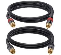 CNCESS CESS-163-3f Heavy Duty 12 Gauge Premium RCA Audio Patch Cable (3 Feet)