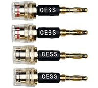 CNCESS CESS-187 Banana Plug Connect to Spade Fork Plug Speaker Cable Adapter, 4 Pack
