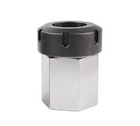 CNCHENT ER Square/Hex Collet Block ER/25/32/40 Block Chuck Holder, Workholding Holder for CNC Engraving Machine(Hexagon,ER40)