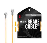 CNCLOL Bike Brake Cable for Mountain Bike & Road Bike 1700/2100/2800mm with End Caps,Front Rear Break Inner Line, Pro Slick Polished Bicycle Brake Wire for Shimano/Sram,2 Pcs,Gold.