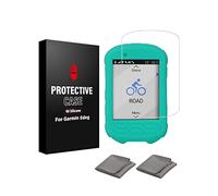 CNCLOL Case for Garmin Edge 530 830 130 1030 Silicone Protective cover，Tempered Glass Screen Protector for Garmin Edge 530 830 130 1030 Film Anti-Scratch High Definition Full Coverage
