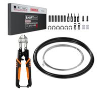 CNCLOL Mountain Bike Derailleur Gear Cable Set, Universal Shift Cable Kit with Stainless Steel Wire & Cable Cutter, 2.8m Inner & 3.5m Housing for MTB/BMX/Road/Kids Bike
