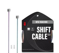 CNCLOL Pro Slick Polished Bike Gear Cable for Shimano/SRAM, MTB Derailleur Cable 1.2X 3500mm, Bicycle Shifter Inner Wire for Mountain/Road/BMX, Rainbow