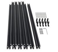CNCMANS Pack of 10 800 mm 2020 Aluminium Profile Extrusion Aluminium Profile 20 x 20 V Type European Standard Aluminium Profile 2020 V Type + L Angle Connector + T-Nut for 3D Printer CNC Machines DIY