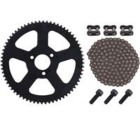 CNCMOTOK 25H 132Links Chain + 68T 68 Tooth Rear Sprocket,fit for 49CC Mini Small Sports Car Pocket Bike 2 Stroke Off-Road Motorcycle Chain Pinion Chain Drive Gear