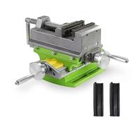 CNCTOPBAOS 3 Inch Cross Slide Vise for Mill Drill Press 2 Way X-Y Workbench | 75mm 3" Jaw Width, Cross Sliding Flat Vise Clamp, Aluminum Alloy, X-Y Travel 3.14x2.63 inch For Woodworking Drilling Milling
