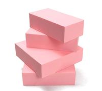 CNCTOPBAOS 4Pcs Pink Resin Board Sheet Instead of Wood for CNC Engraving Machine Cutting Wood Burning DIY Model/Mold Size 100x100x30mm and 50x100x30mm (4 Pieces)